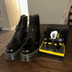 Dr. Martens Jadon Black Leather Boots